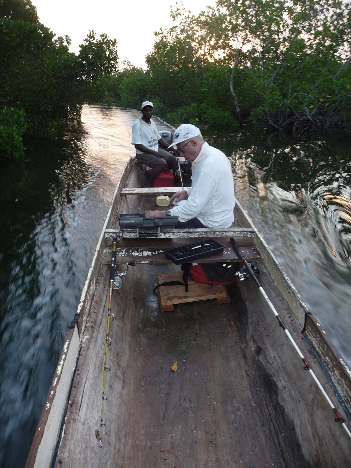Pirogue dans les bolongs