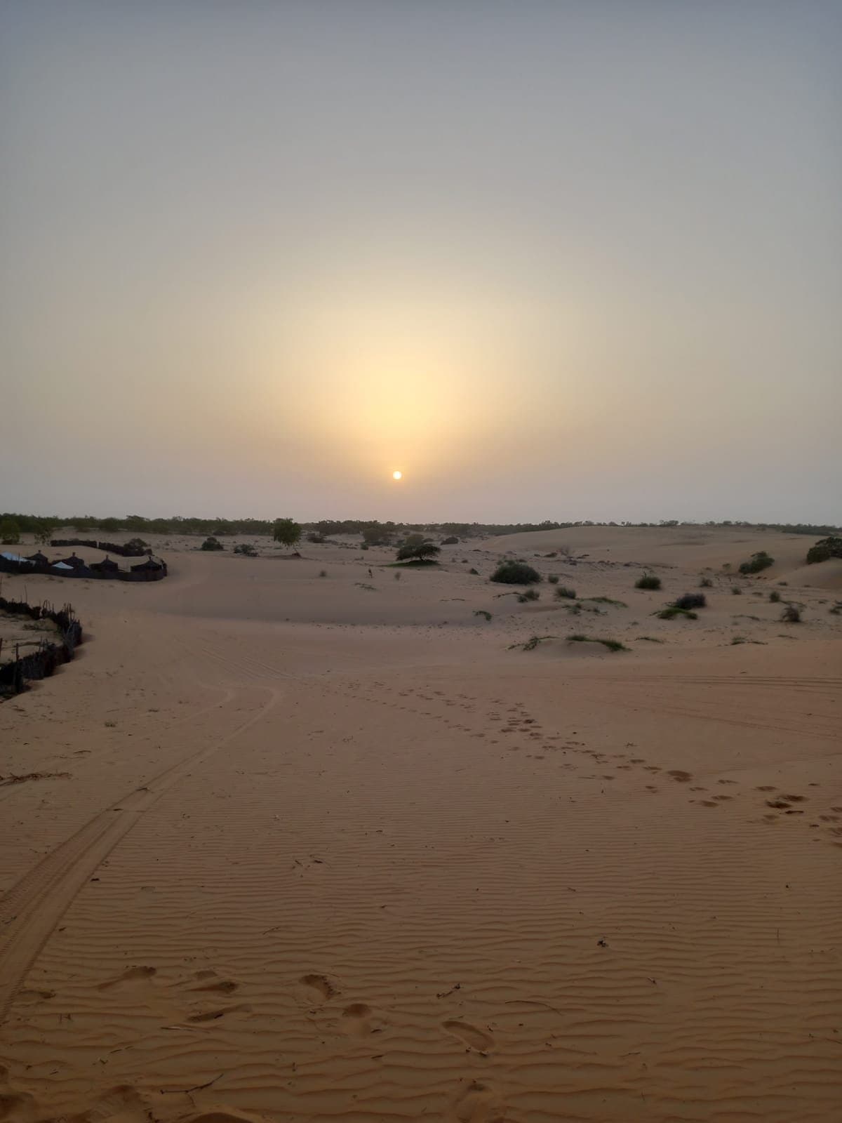 Lever du soleil sur les dunes