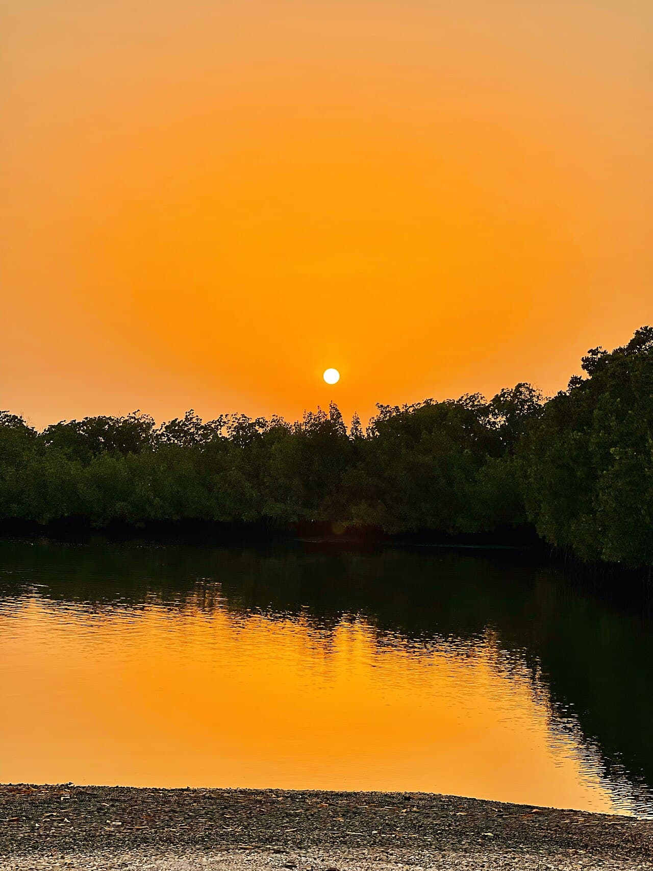 Coucher de soleil en pirogue